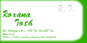 roxana toth business card