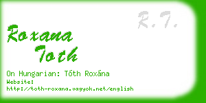 roxana toth business card